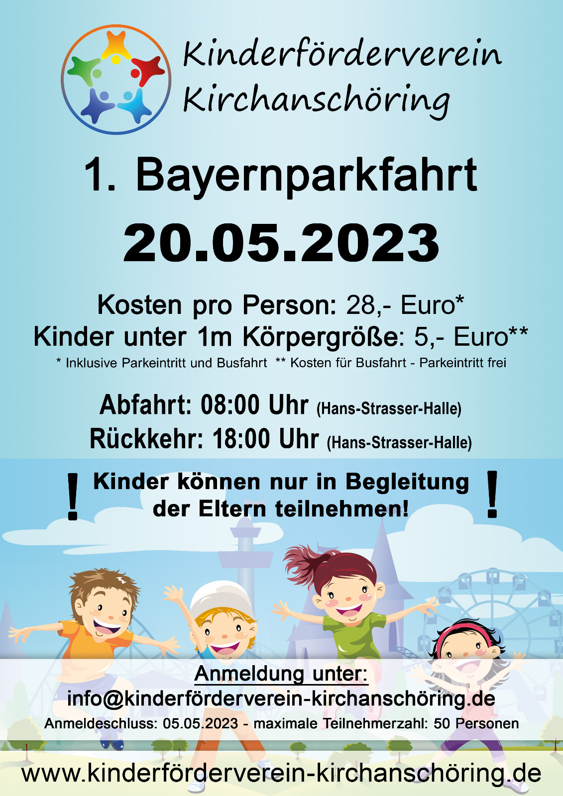 1. Bayernparkfahrt des Kinderförderverein Kirchanschoering