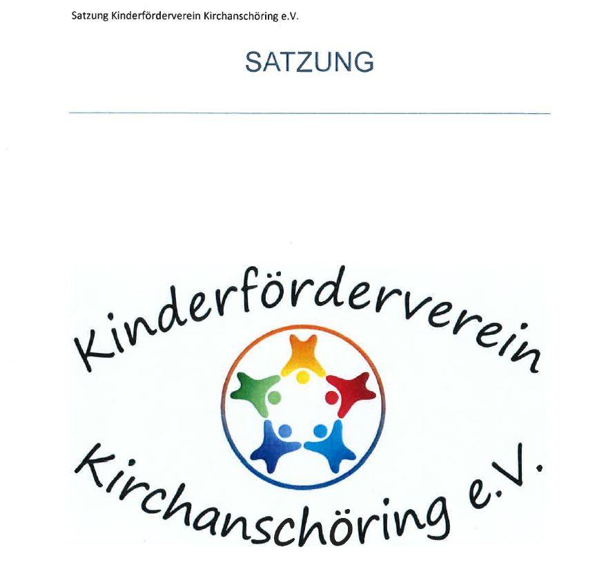 Satzung Kinderfoerderverein Kirchanschoering e.V.